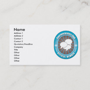 Cooler Interpret-Verein Visitenkarte