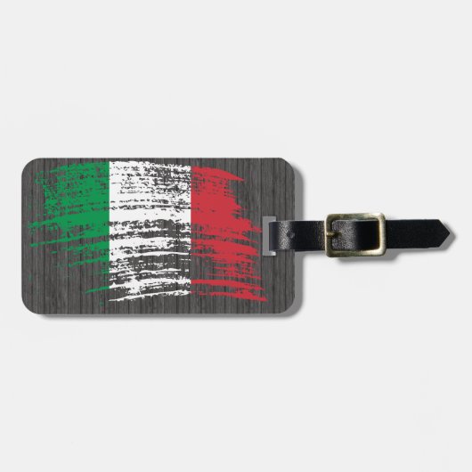 Cooler italienischer Flaggenentwurf Gepäckanhänger (Vorderseite horizontal)