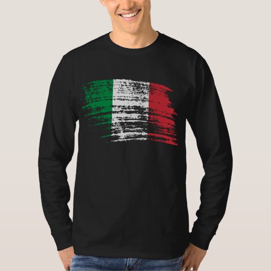 Cooler italienischer Flaggenentwurf T-Shirt (Vorderseite)