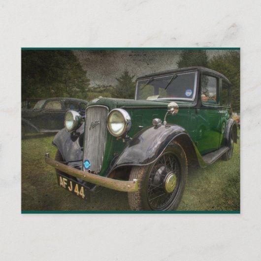 cooler Jahrgangswagen Vintage Postkarte (Vorderseite)