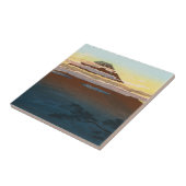 Cooler japanischer Gebirgsfuji-Sonnenuntergang Fliese (Seite)