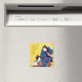 Cooler japanischer Geisha- und Samurai-Krieger Magnet (In Situ (Geschirrspüler))