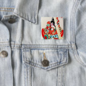 Cooler japanischer Kabuki-Krieger-Schauspieler Sam Button (Beispiel)