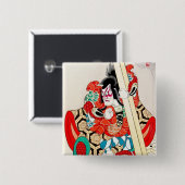 Cooler japanischer Kabuki-Krieger-Schauspieler Sam Button (Vorne & Hinten)