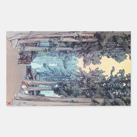 Cooler japanischer Klassiker Hiroshi Tada Rechteckiger Aufkleber (Vorderseite)