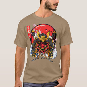 Cooler japanischer Kriegsherr Samurai Krieger Mang T-Shirt