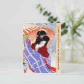 Cooler japanischer Schneefall Postkarte (Stehend Vorderseite)