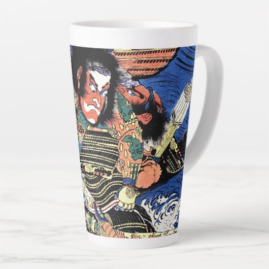 Cooler japanischer Ukiyo-e-legendärer Krieger Samu Milchtasse (Rechte Ecke)