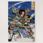 Cooler japanischer Ukiyo-e-legendärer Krieger Samu Puzzle (Vertikal)
