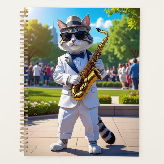 Cooler Jazz-Kater Planer (Vorderseite)