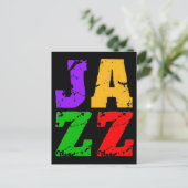 Cooler Jazz Postkarte (Stehend Vorderseite)