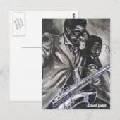 Cooler Jazz Postkarte (Vorne/Hinten)