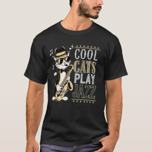 Cooler Jazz-Saxophonist im Retro-Anzug & Fedora T-Shirt