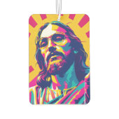 Cooler Jesus Pop Kunst Autolufterfrischer (Rückseite)