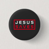 Cooler Jesus Rette Button (Vorderseite)