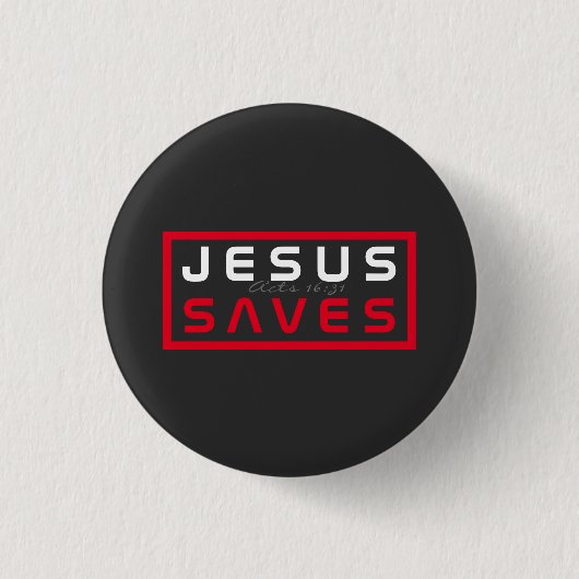 Cooler Jesus Rette Button (Vorderseite)