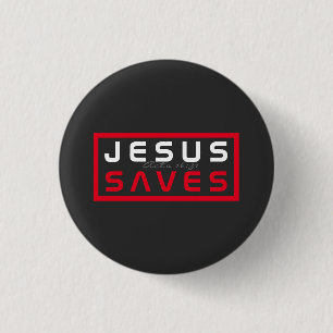 Cooler Jesus Rette Button