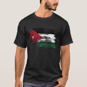 Cooler jordanischer Flaggenentwurf T-Shirt (Vorderseite)