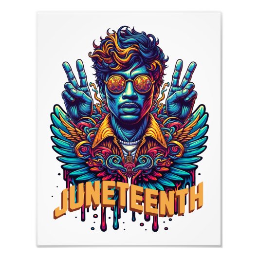 Cooler Juneteenth Black History Month Engel Freihe Fotodruck (Vorne)
