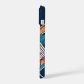 Cooler Junge, abstrakte dynamische Pop Kunst iPhone 15 Hülle (Linke Seite)