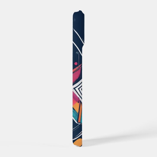 Cooler Junge, abstrakte dynamische Pop Kunst iPhone 15 Hülle (Rechte Seite)