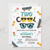 cooler Junge niedlicher Sommer süße zwei coole 2. Einladung (Vorderseite)