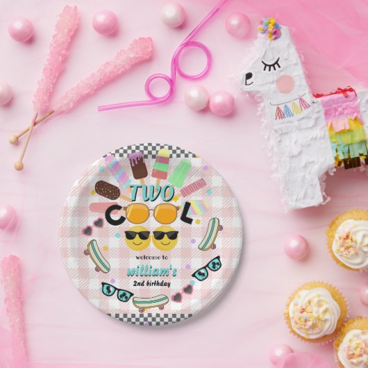 cooler Junge niedlicher Sommer süße zwei coole 2.  Pappteller (Party)