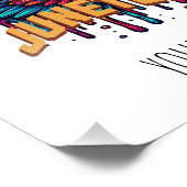 Cooler Jungsteinziger Schwarzgeschichte Monat Ange Fotodruck (Ecke)