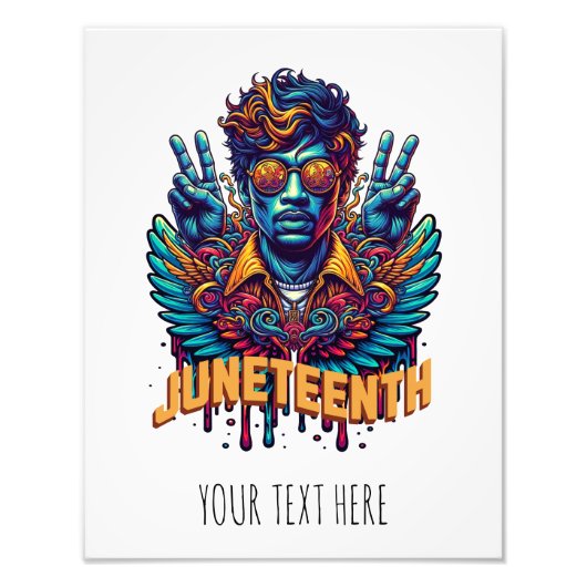 Cooler Jungsteinziger Schwarzgeschichte Monat Ange Fotodruck (Vorne)