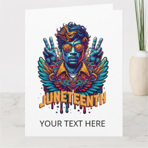 Cooler Jungsteinziger Schwarzgeschichte Monat Ange Karte