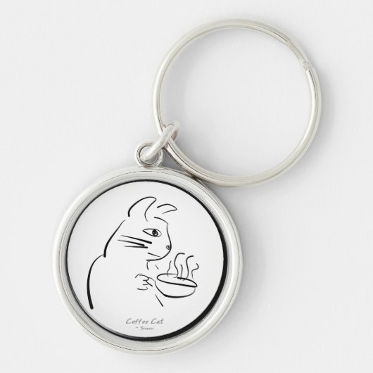 Cooler Kaffee Chat Schlüsselanhänger (Vorne)