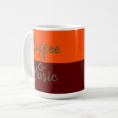 Cooler Kaffee und Musik Kaffeetasse (Vorderseite Links)