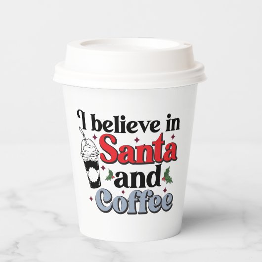 cooler Kaffee Weihnachten Party Kunst Pappbecher (Vorderseite)