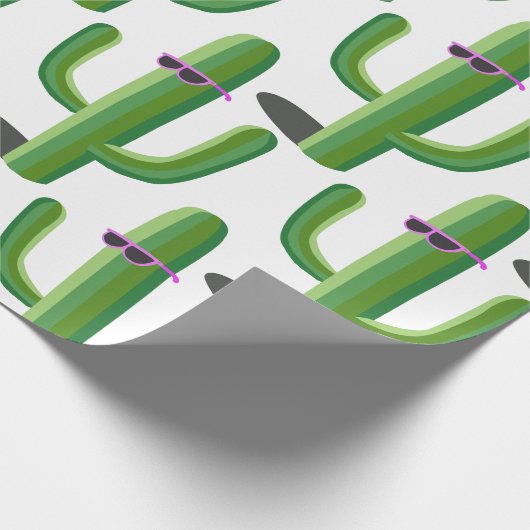 Cooler Kakti Geschenkpapier (Ecke)