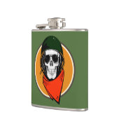 Cooler Kampfschädel Flachmann (Links)