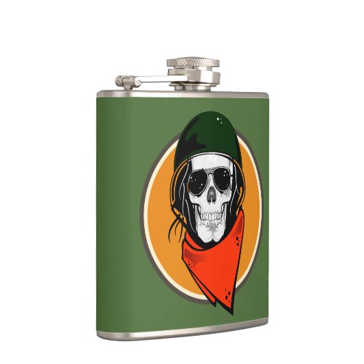 Cooler Kampfschädel Flachmann (Rechts)