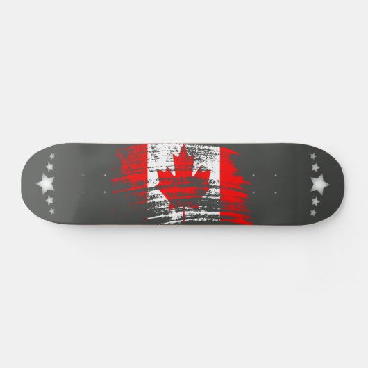 Cooler kanadischer Flaggenentwurf Skateboard (Horizontal)