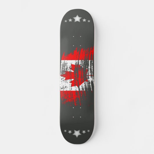 Cooler kanadischer Flaggenentwurf Skateboard (Vorderseite)