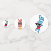 Cooler Kaninchentisch Konfetti (Rückseiten)