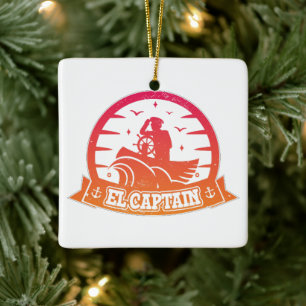 Cooler Kapitän Anker Boot Und Segeln Retro Keramikornament