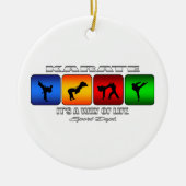 Cooler Karate ist eine Lebensart Keramikornament (Vorne)