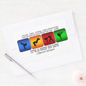 Cooler Karate ist eine Lebensart Rechteckiger Aufkleber (Umschlag)