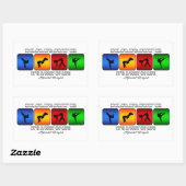 Cooler Karate ist eine Lebensart Rechteckiger Aufkleber (Blatt)