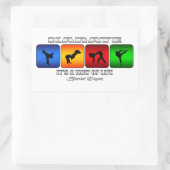 Cooler Karate ist eine Lebensart Rechteckiger Aufkleber (Tasche)