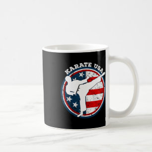 Cooler Karate mit amerikanischer Fahne für Frauen Kaffeetasse