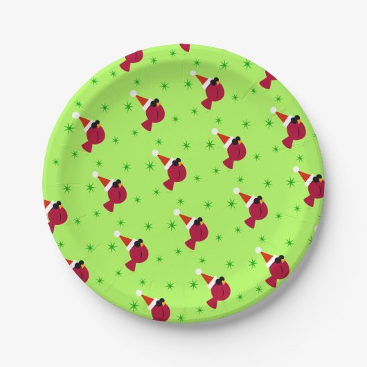 Cooler Kardinal Funny Christmas Party Paper Teller (Vorderseite)