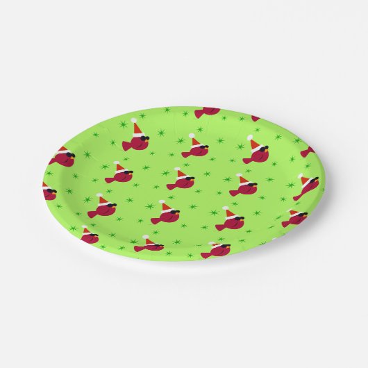 Cooler Kardinal Funny Christmas Party Paper Teller (Schrägansicht)