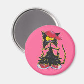 Cooler Kat Hip Hop Magnet (Vorderseite/Rückseite)