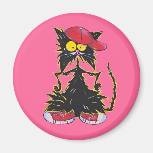 Cooler Kat Hip Hop Magnet (Vorne)