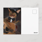 Cooler Kategitarrist  Postkarte (Rückseite)